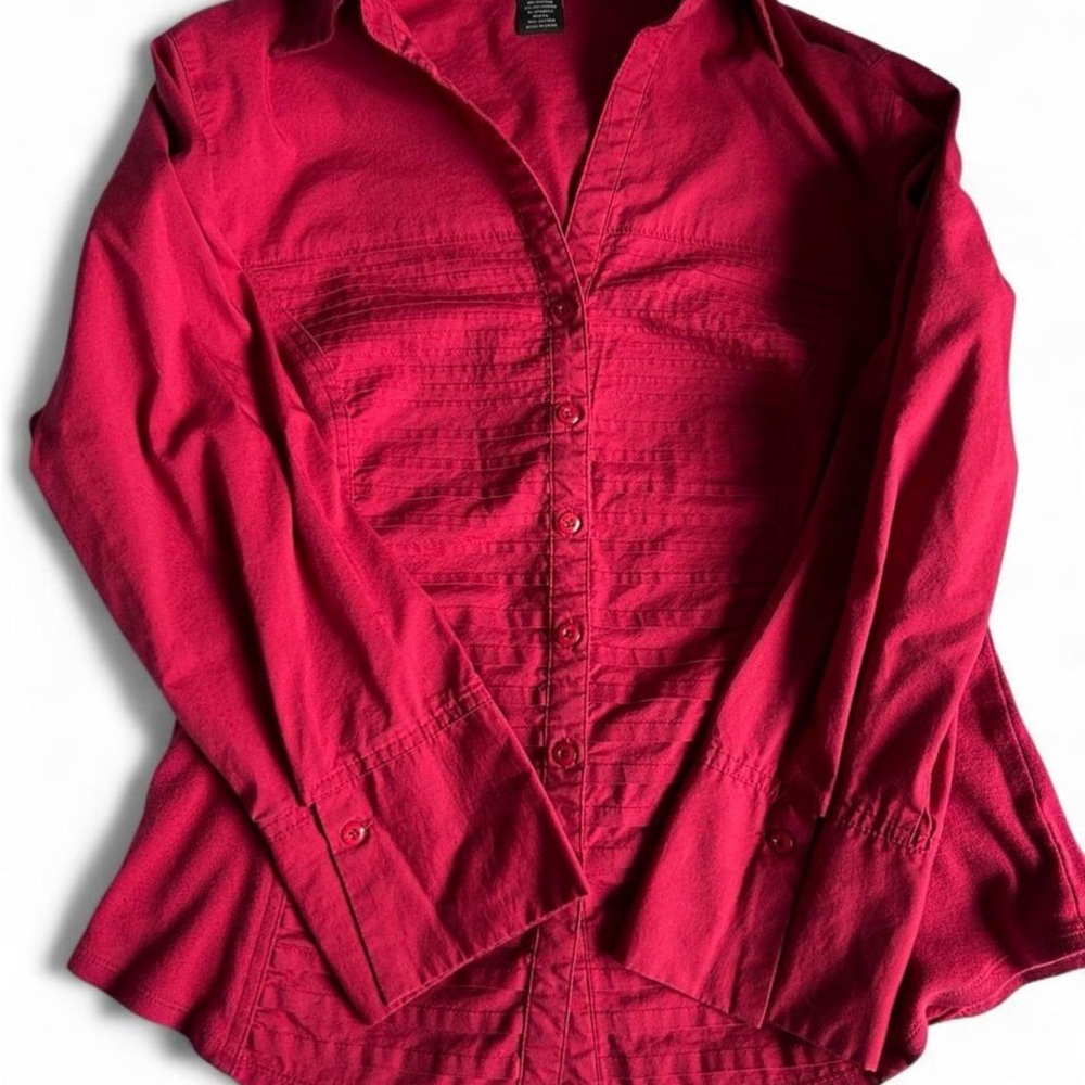90’s Investments Red Button-Down Shirt